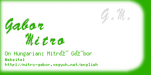 gabor mitro business card